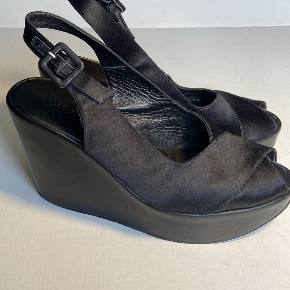 Stephane Kelian Paris Satin Platform Shoes-Made in Spain